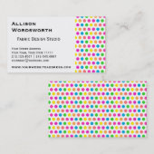 カラフルでモダンな水玉模様のおもしろいパターン 名刺 (正面/裏面)