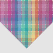 カラフルでモダンな虹の格子縞は縞で飾ります 薄葉紙 (詳細)