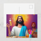 カラフルでユーモアのある誕生日のイエス ポストカード (正面/裏面)