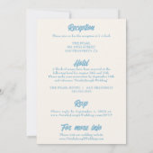 カラフルでレトロな明るいモダンなオールインワンの結婚式 招待状 (裏面)