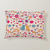 カラフルでロマンチックなパターン アクセントクッション (裏面)