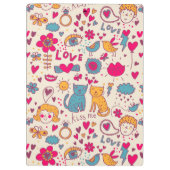 カラフルでロマンチックなパターン クリップボード (裏面)