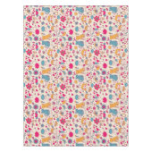 カラフルでロマンチックなパターン テーブルクロス (正面)