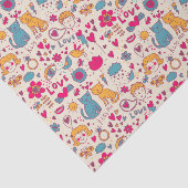 カラフルでロマンチックなパターン 薄葉紙 (詳細)