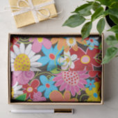 カラフルで不思議な春の花園のシックでかわいい 薄葉紙 (ギフト)