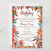 カラフルで中国ので幸運な雲のドラゴンの誕生日 招待状 (正面)