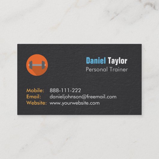カラフルで個人的なフィットネスのトレーナーの名刺 名刺 (裏面)