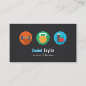 カラフルで個人的なフィットネスのトレーナーの名刺 名刺 (正面)