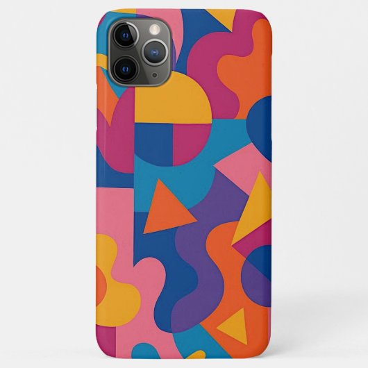 カラフルで個性的な不定形の形状のアートパターン Case-Mate iPhoneケース (裏面)
