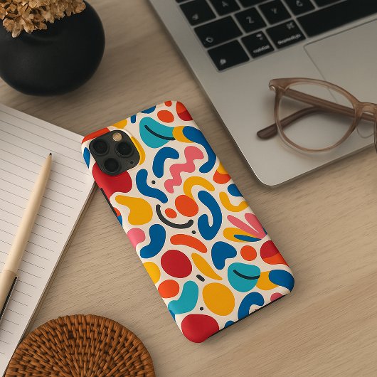 カラフルで個性的な不定形の形状アートパターン Case-Mate iPhoneケース