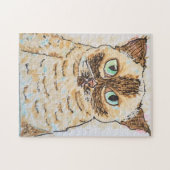 カラフルで個性的な猫の肖像画 ジグソーパズル (横)