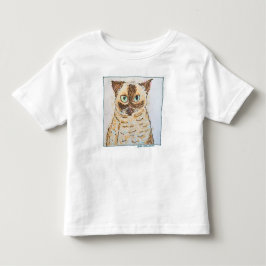 カラフルで個性的な猫の肖像画 トドラーTシャツ