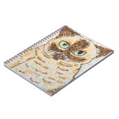 カラフルで個性的な猫の肖像画 ノートブック (左側)