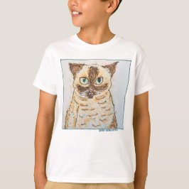 カラフルで個性的な猫の肖像画 Tシャツ