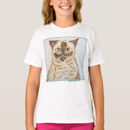 カラフルで個性的な猫の肖像画 Tシャツ