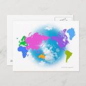 カラフルで全体的な地図 ポストカード (正面/裏面)