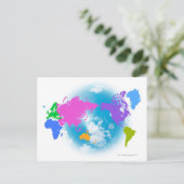 カラフルで全体的な地図 ポストカード (スタンド正面)