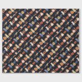 カラフルで写実的な猫 ラッピングペーパー (フラット)