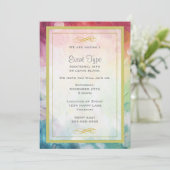 カラフルで厚い抽象的な絵のジェネリックパーティー 招待状 (スタンド正面)