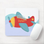 カラフルで及び愛らしい漫画の飛行機 マウスパッド (マウス)