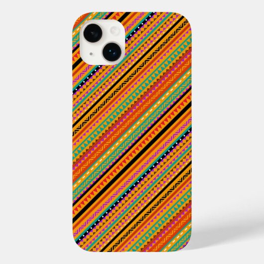 カラフルで可愛いアステカ伝統の模様デザイン Case-Mate iPhoneケース (裏面)