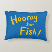 カラフルで図解入りの、写真付きのな魚の友人 アクセントクッション (裏面)