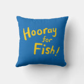 カラフルで図解入りの、写真付きのな魚の友人 クッション (裏面)