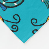 カラフルで図解入りの、写真付きのな魚の友人 フリースブランケット (角)