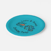 カラフルで図解入りの、写真付きのな魚の友人 ペーパープレート (アングル)