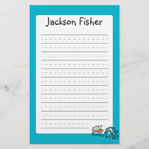 カラフルで図解入りの、写真付きのな魚の友人 便箋