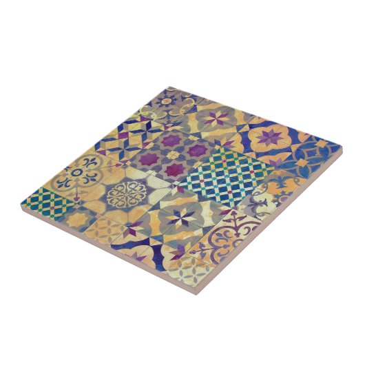 カラフルで地中海のな及びエーゲ海の伝統的なタイル タイル (側面)