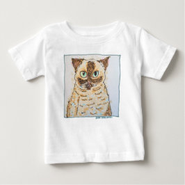 カラフルで変わった猫の肖像画 ベビーTシャツ