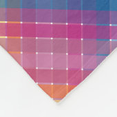 カラフルで多彩な虹の格子縞は縞で飾ります フリースブランケット (角)