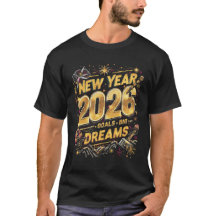 カラフルで大胆な明けましておめでとうございます ビッグドリーム Tシャツ