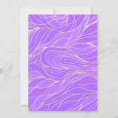 カラフルで大胆な花のゴールドエンゲージメントパーティー 招待状 (裏面)