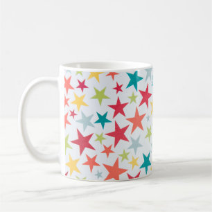 カラフルで小さい星のコーヒー・マグ コーヒーマグカップ