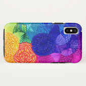 カラフルで幸せな花の虹パターン Case-Mate iPhoneケース (裏面(横))