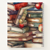 カラフルで幻想的な本好きのためのノート ノートブック (裏面)