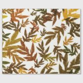 カラフルで幻想的な秋の落ち葉パーティー ラッピングペーパー (フラット)