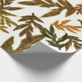 カラフルで幻想的な秋の落ち葉パーティー ラッピングペーパー (角)