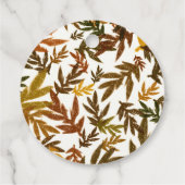 カラフルで幻想的な秋の落ち葉　素朴な雰囲気 フェイバータグ (裏面)