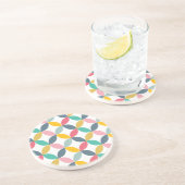 カラフルで幾何学的でモダンなパターン コースター (側面)