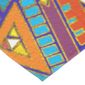 カラフルで幾何学的なアフリカの種族パターン テーブルクロス (アングル)