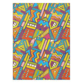 カラフルで幾何学的なアフリカの種族パターン テーブルクロス (正面)