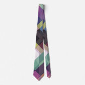 カラフルで幾何学的なパターン ネクタイ (正面)