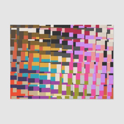 カラフルで幾何学的なプリントのティッシュペーパー 薄葉紙 (正面)