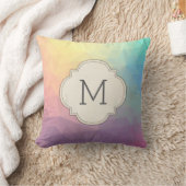 カラフルで幾何学的なモノグラム クッション (ブランケット)