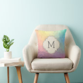 カラフルで幾何学的なモノグラム クッション (椅子)