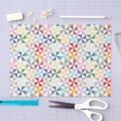 カラフルで幾何学的な風車 薄葉紙 (クラフト)