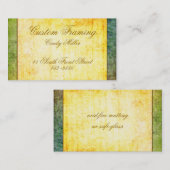 カラフルで旧式な黄色 名刺 (正面/裏面)